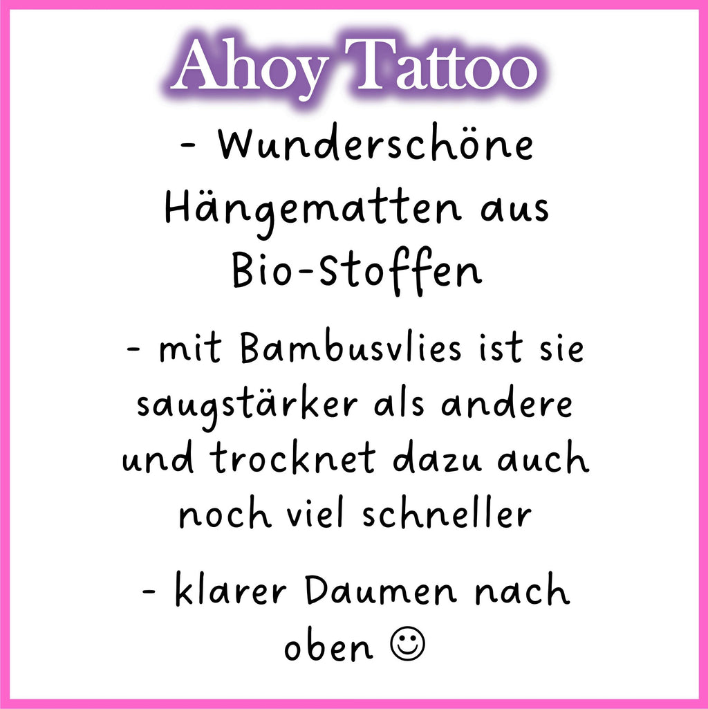 ⚓ Hängematte „Ahoy Tattoo“ – Kuschelplatz mit maritimem Flair