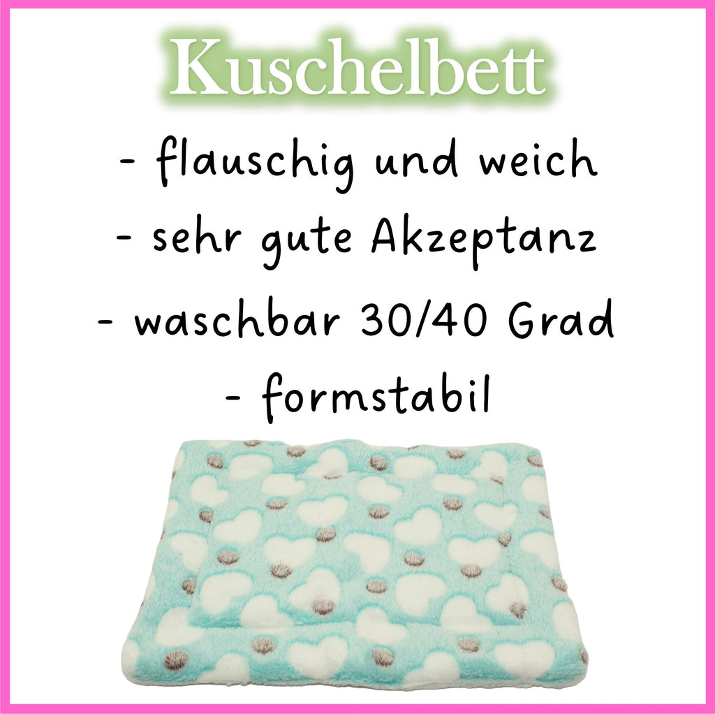 💚 Kuschelbett – Herzen Türkis