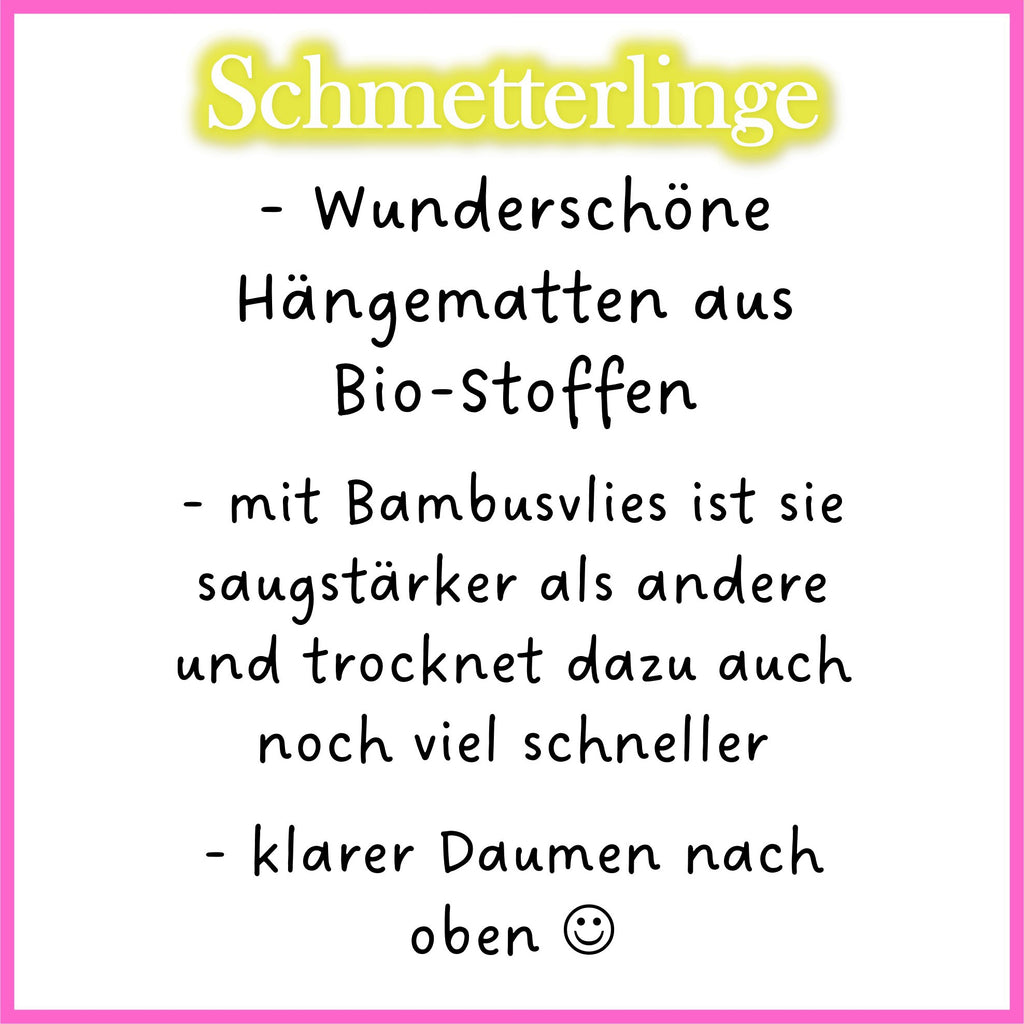 🦋 Hängematte „Butterfly“ – Leichte Flatterfreiheit für deine Meeris