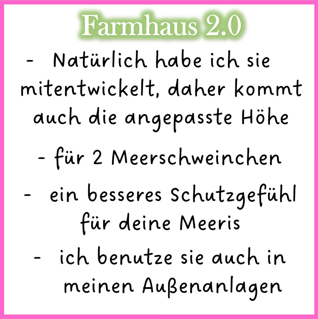 🏡 Farmhaus 2.0 – Geräumige Unterkunft für Meerschweinchen