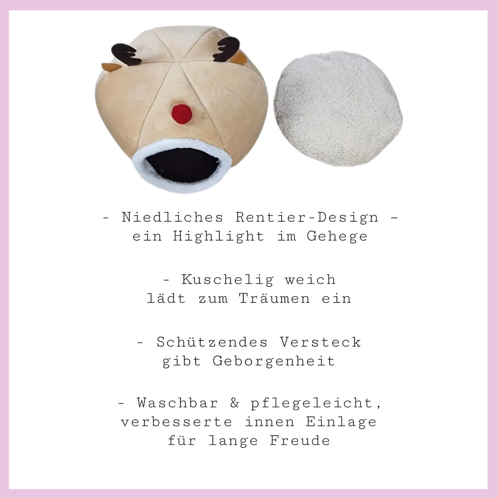 🦌❄️ Rentier-Haus – das kuscheligste Winterhäuschen für deine Meerschweinchen