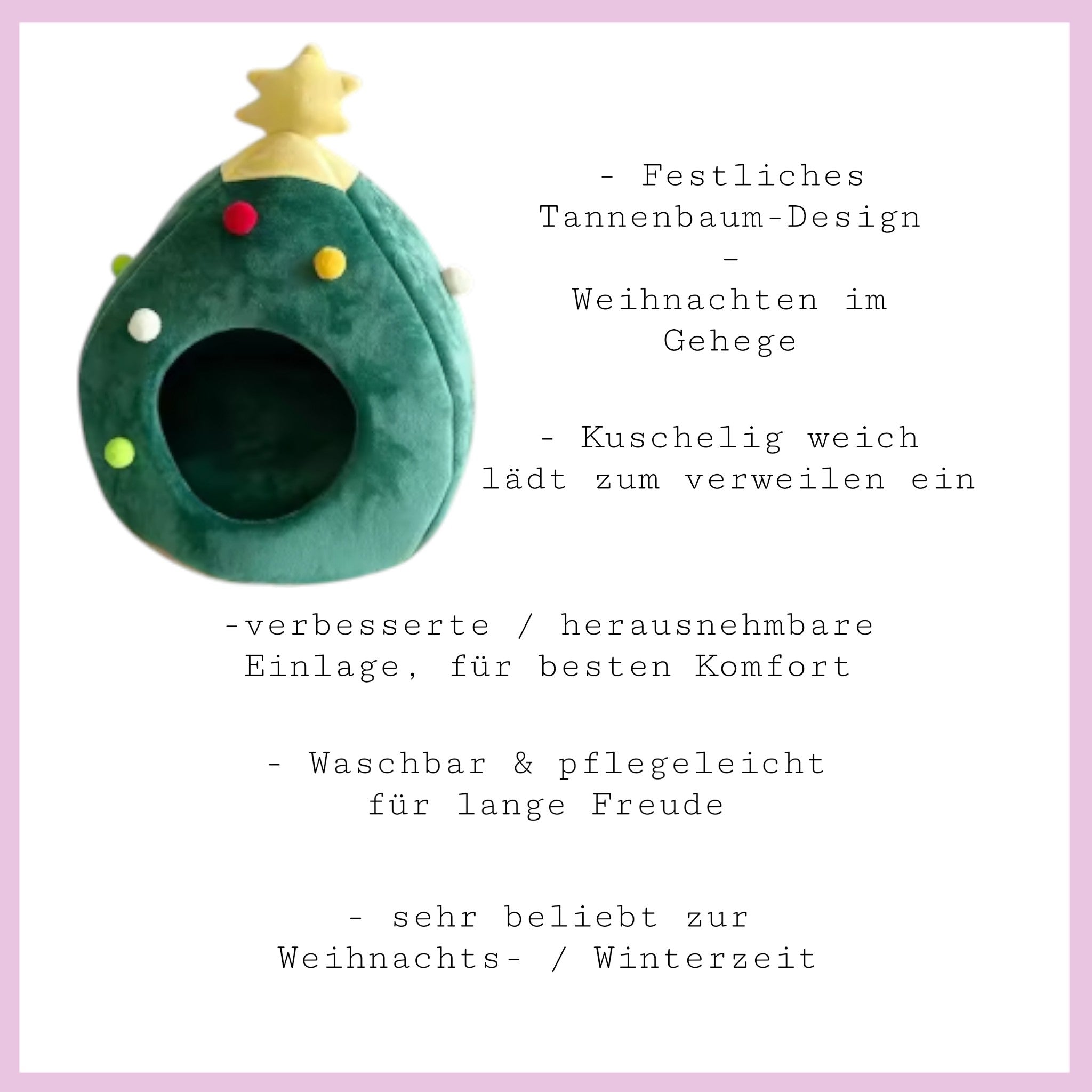 🎄 Oh Tannenbaumhaus – Das kuschelige Weihnachts-Versteck für deine Meerschweinchen